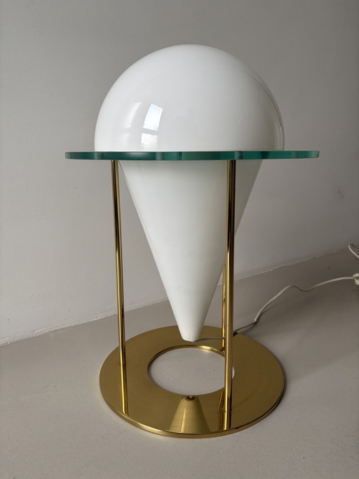 Italian 1980 vintage table lamp in the style of Fontana Arte