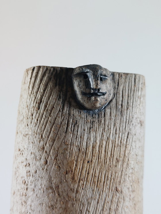 Image 1 of Vaso in ceramica d'artista con decorazione a graffiti vintage di metà secolo