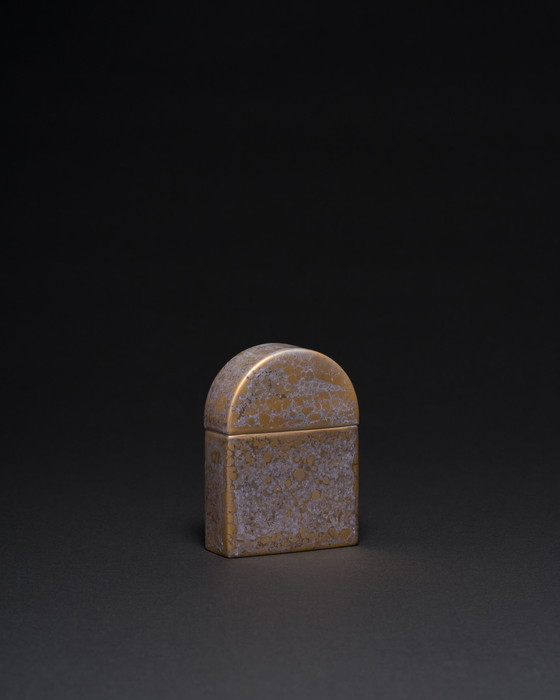 Image 1 of Vase et boîte à couvercle vintage Helmut Drexler Rosenthal en porcelaine allemande Goldfeuer