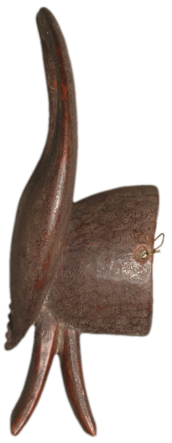 African wooden mask, symbolizing a buffalo, Nigeria, 25x36cm – Wall decoration (photo 3 of 5)