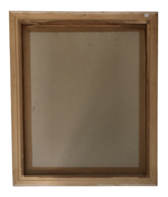 Image 1 of Art Déco Grand Tableau Portrait Femme Gouache Signée C Janse 68x52 cm