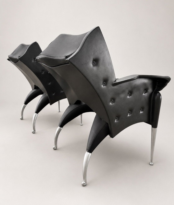 Image 1 of 2 Vintage Bořek Šípek Maletak LoungeChairs, Maletti, ca90s
