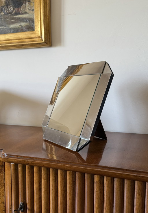 Mid-Century Table Mirror / Vanity, Italy 1970s