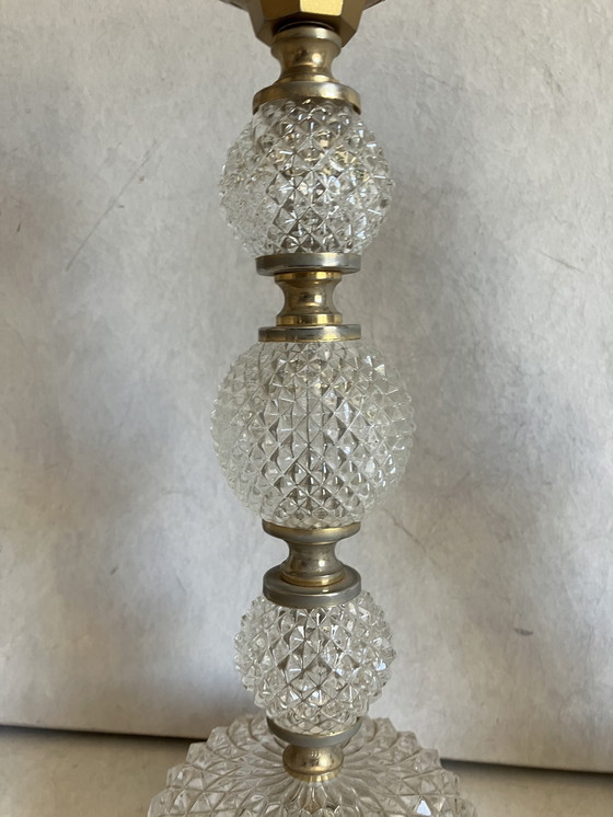 Image 1 of Palme & Walter / Lampada da tavolo in cristallo di metà secolo Palwa