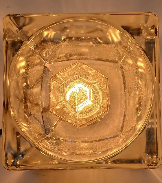 Image 1 of (W018) Unique vintage Putzler crystal glass table lamp – pure design icon!