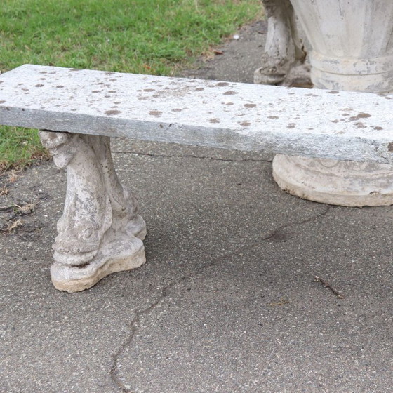 Conjunto de jardín con mesa y dos bancos, Conjuntos de jardín, Otro, Gris, Vintage (foto 8 de 12)