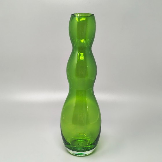 Image 1 of Mid-Century Modern V. Nason Murano Green Glass Vase, 1970s