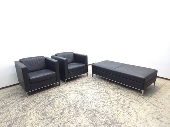 Image 1 of Poltrona Walter Knoll Foster 500 Set di 2 poltrone in pelle Sedie da ufficio