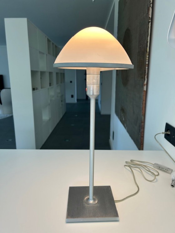 Luceplan Mirandolina, Lámparas de mesa, Vidrio, Aluminio, Blanco, Modern (foto 2 de 8)