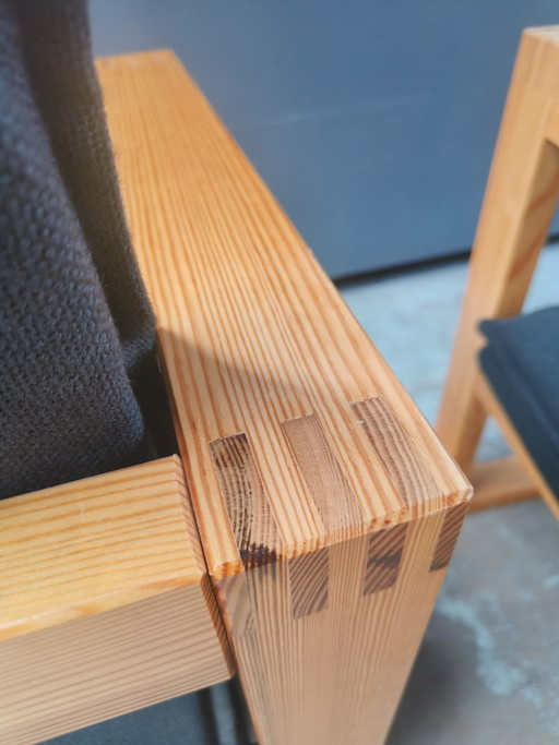 4 chaises design hollandaises Ate van Apeldoorn Hattem design vintage années 70 – eetkamerstoelen, Textile (photo 2 of 15)