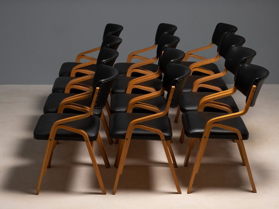 Image 1 of Set di 12 sedie, Ludvík Volák, anni '60-'70, Cecoslovacchia