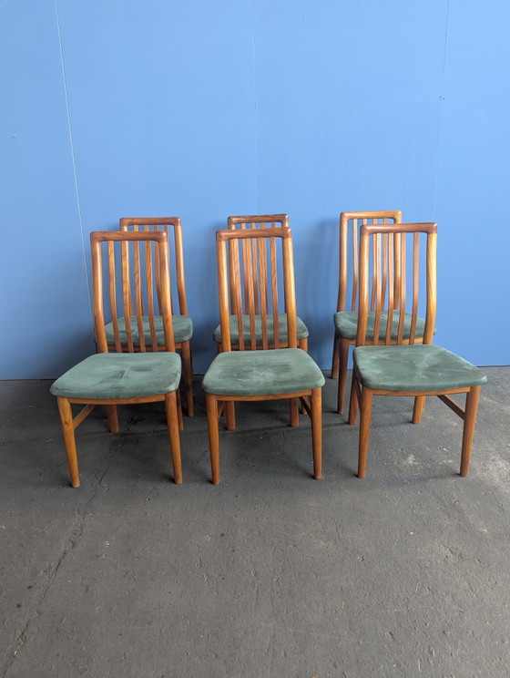 Image 1 of Set of 6 vintage teak chairs - Schou Andersen - Denmark