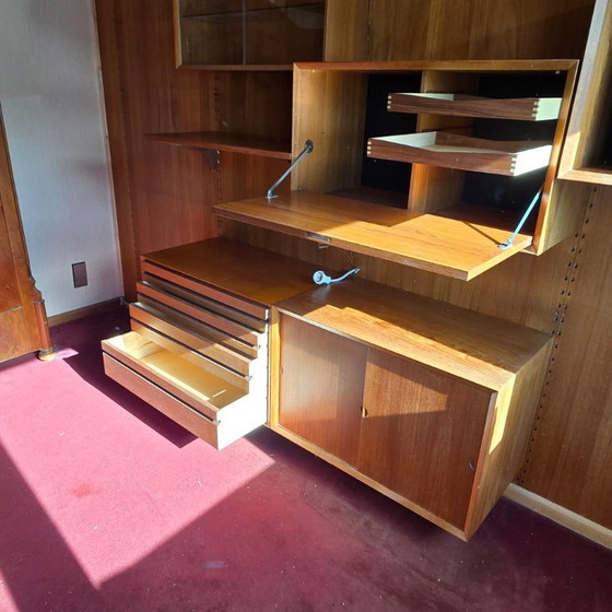 Poul Cadovius Cado Wall System, Teak Veneer, Vintage Danish Design, Wall cabinet, Wood, Brown (photo 20 of 33)