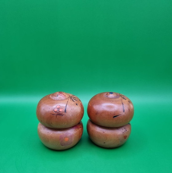 Paire de Kokeshi vintage par Takeda Masashi (1930-2015) – Objets déco, Wood (photo 2 of 6)