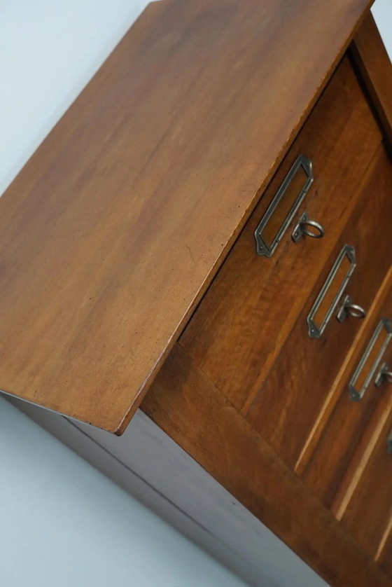 Image 1 of Französischer Aktenschrank oder Kommode aus Mahagoni, 1930er