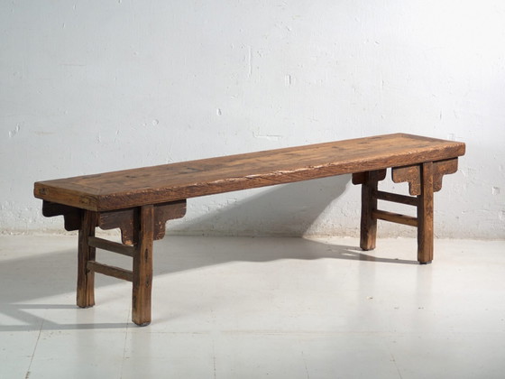 Antique long low bench in elm wood – China, circa 1930 – Benches (photo 8 of 40)