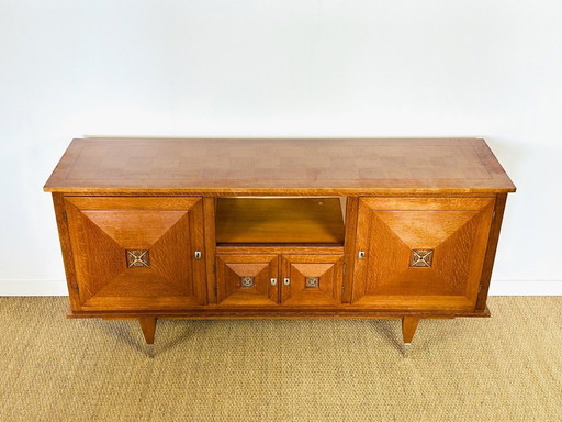 Art Deco eiken dressoir, Frankrijk, jaren 1950