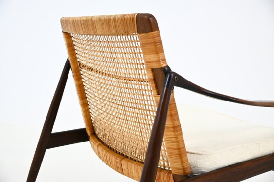 Sessel "Model 400" von Hartmut Lohmeyer für Wilkhahn, 1950er, 2er Set – Rattan, Textile (photo 10 of 12)
