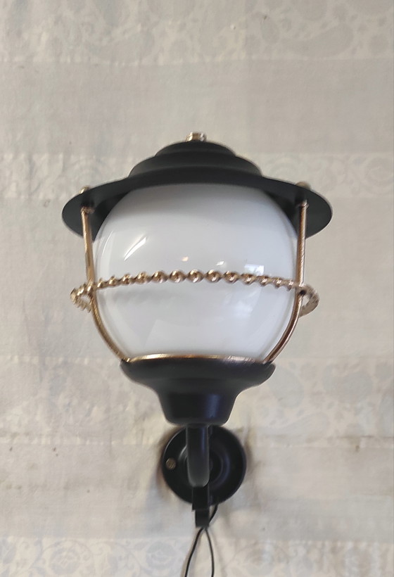 Image 1 of Marine lantern-style wall light - 1950s