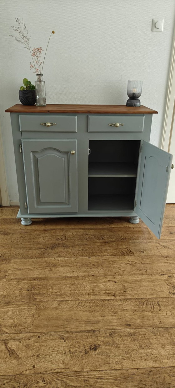 Image 1 of Vintage sideboard cabinet in concrete grey | Unique & atmospheric