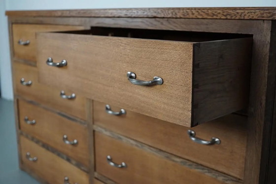 Image 1 of Mobile da negozio/isola da cucina in rovere francese antico, anni '30