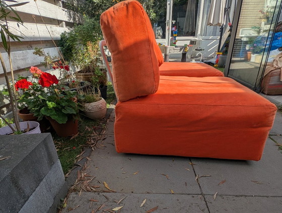 Rares fauteuils Rörberg d'IKEA, conçus par Ulf Quensel (2009) – Orange, lot de 2 – Loveseats, polished steel (photo 3 of 6)