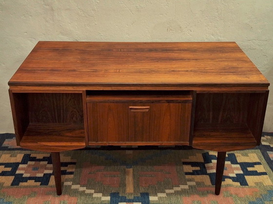 Image 1 of Rosewood Mid Century Double Sided Desk by J Svenstrup, Denmark 1960s