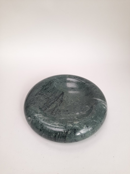 Green marble globule-shaped trinket tray