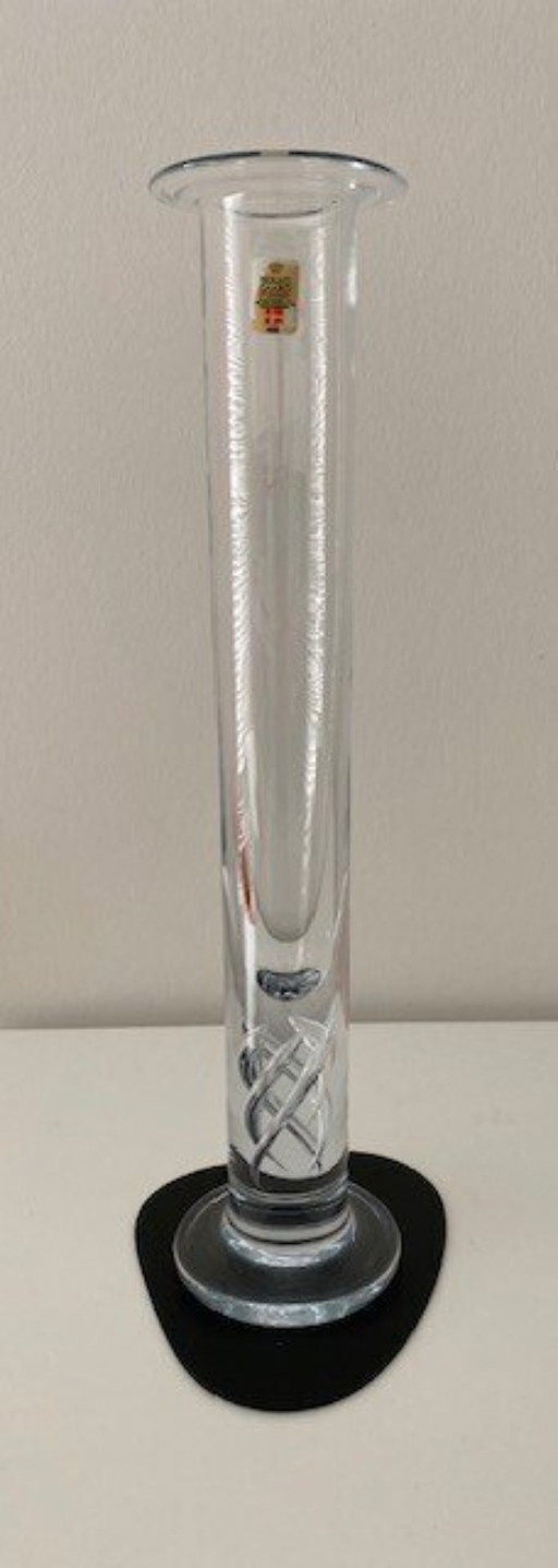 Holmegaard Per Lutken beautiful high crystal solifleur