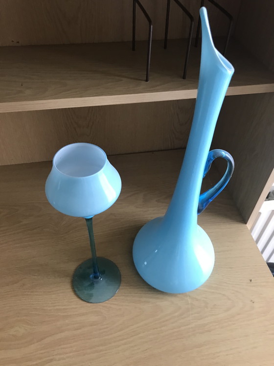 Image 1 of Carafe and Vintage Glass