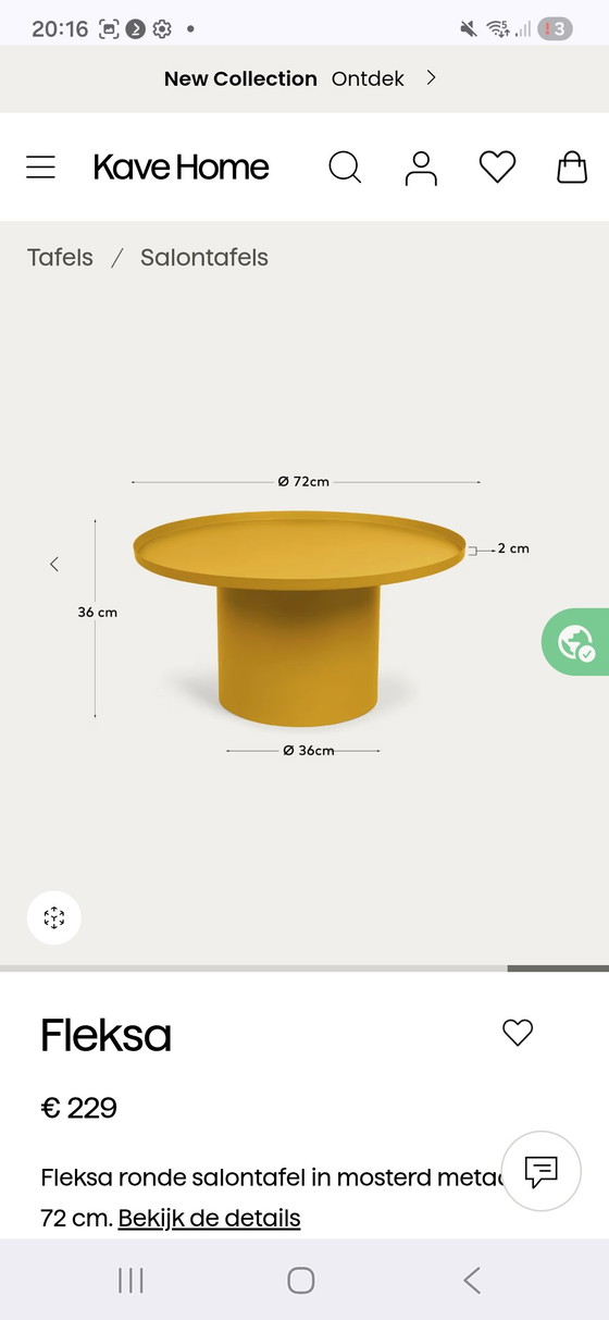 Image 1 of Table basse Kave Home Fleksa