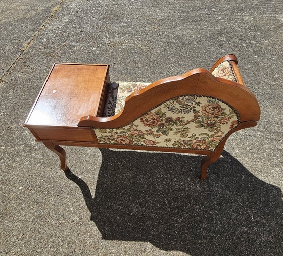 Image 1 of Franse telefoonbank/tweezitsbank/roddelbank - Louis XV-stijl - jaren 70