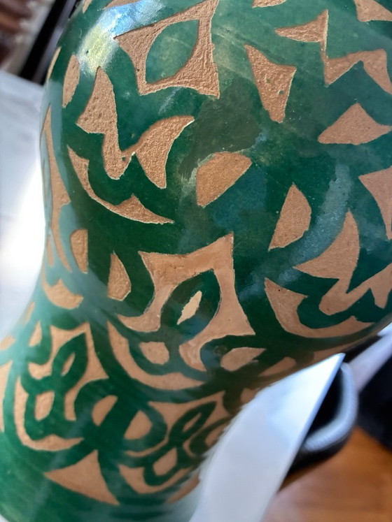 Image 1 of Moroccan carved terracotta pot