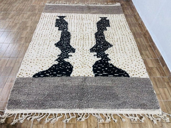 Image 1 of High-quality, traditional, handcrafted Beni Ouraine Berber rug, size 3/4 m
