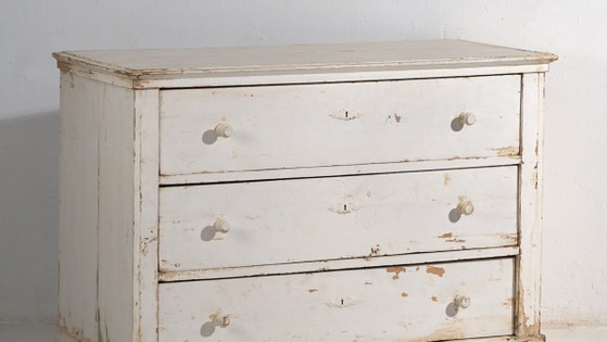 Commode blanche antique (c.1920) #24 (photo 3 of 40)