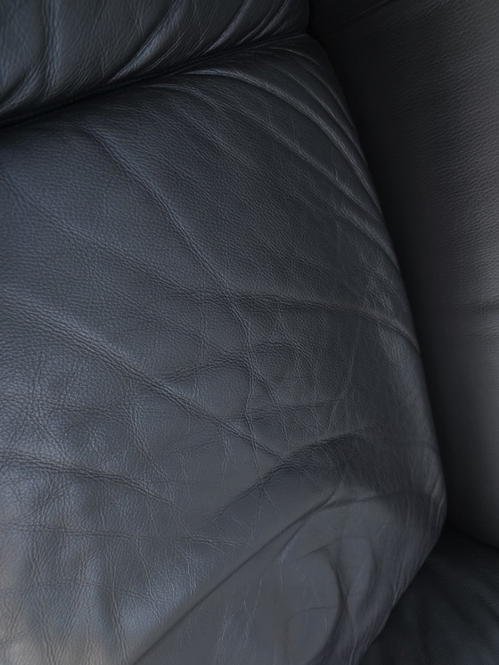 Image 1 of De Sede ds 2011 Black Two-Seater Designer Sofa Leather Sofa Couch desede