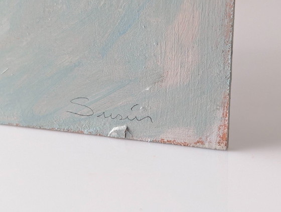 Image 1 of Portrait d'un âne, huile sur panneau, XXe siècle