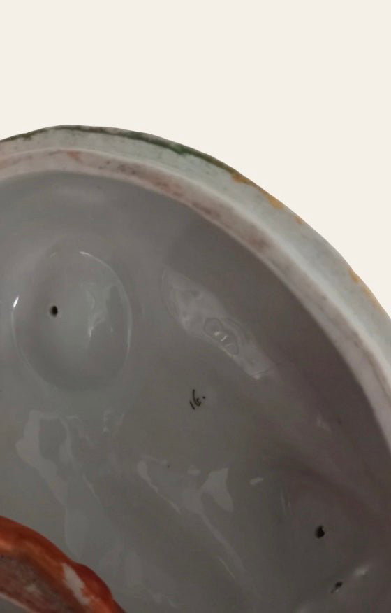 Image 1 of Victorian hen on nest peering antique Staffordshire pottery