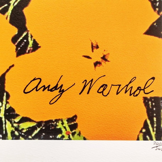 Image 1 of 1980s Andy Warhol "Flowers" Limited Edition Lithograph by CMOA.