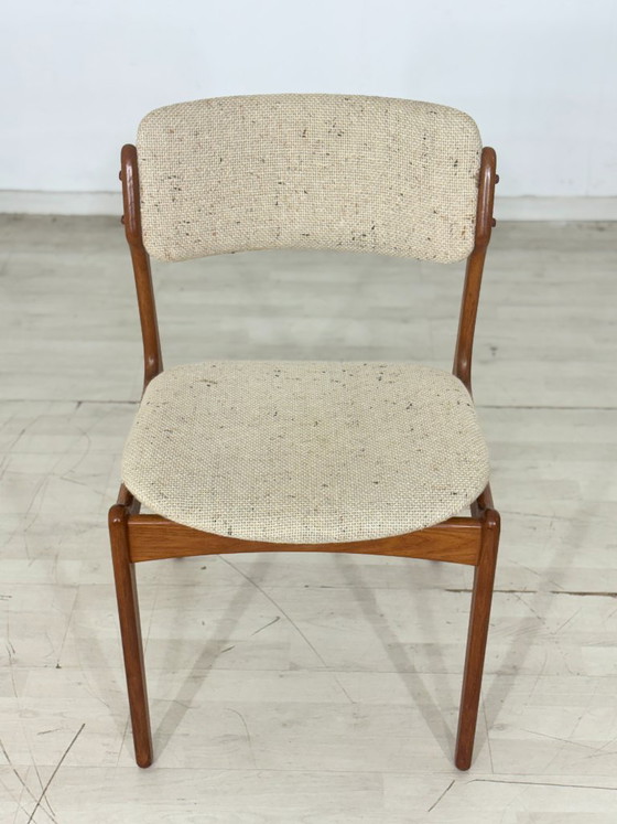 Set van 4 Deense designstoelen uit het midden van de 20e eeuw / Teakhouten eetkamerstoelen / Keukenstoelen (photo 6 of 14)
