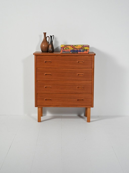 Scandinavian teak chest of drawers, 1960s