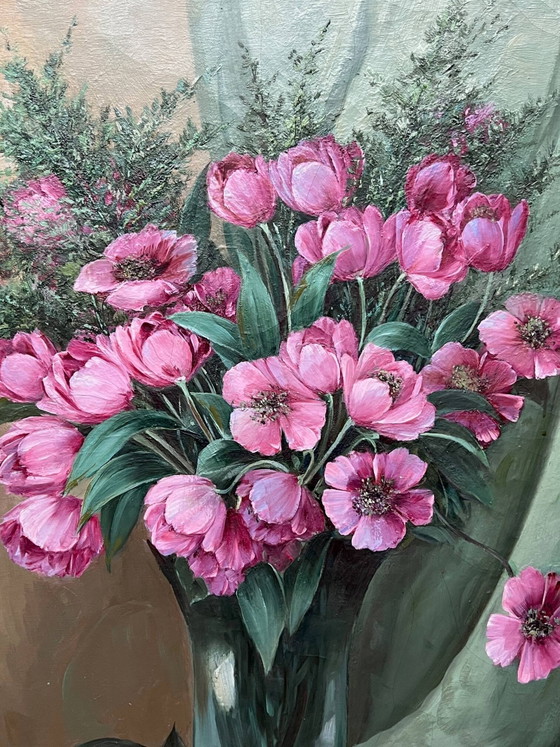 J.v. Langenhove. "Mazzo di fiori." – Dipinti e disegni, Canvas (photo 6 of 9)