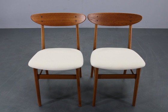 Image 1 of 1960er Satz von fünf restaurierten Teakholz-Esszimmerstühlen von Fastrup, Dänemark