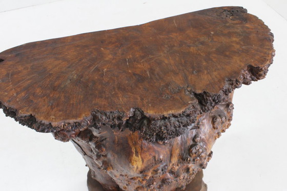 Image 1 of Vintage brutalist tree trunk bar from the 1970s