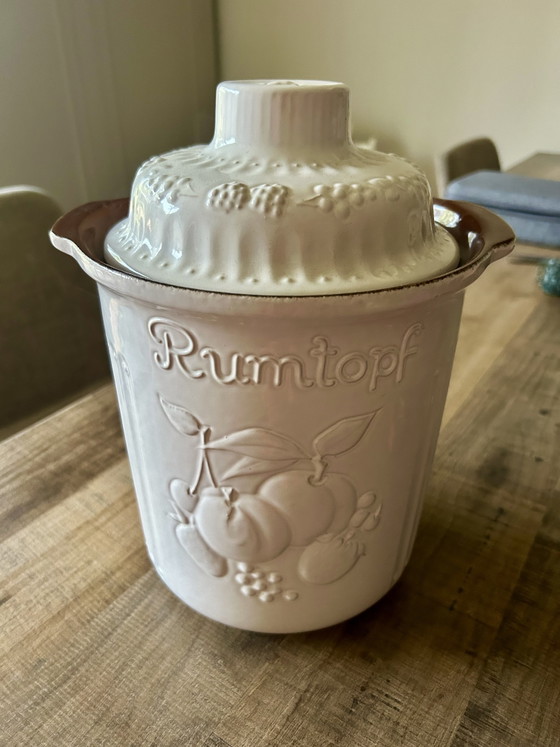 Vintage Scheurich Rumtopf 829-29 White - Perfect Condition - 70s Ceramics – Scheurich W-Germany, Decoration (photo 5 of 5)
