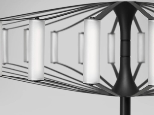 JAPTH WHEEL floor lamp, 90 cm, in black