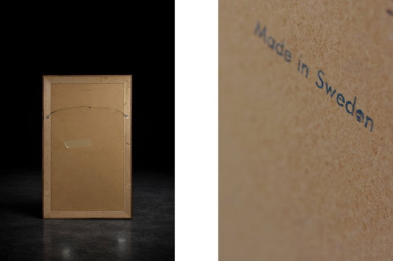 Image 1 of Vintage Mid-Century Scandinavian Modern Ambassador Console with Mirror from Fröseke Nybrofabriken Ab, 1970s, Set of 2