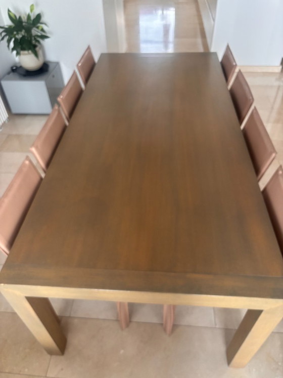 Image 1 of schwerer Eichentisch 220x100