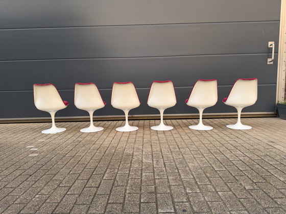 Image 1 of 6x original vintage Knoll Tulip dining chairs by Eero Saarinen