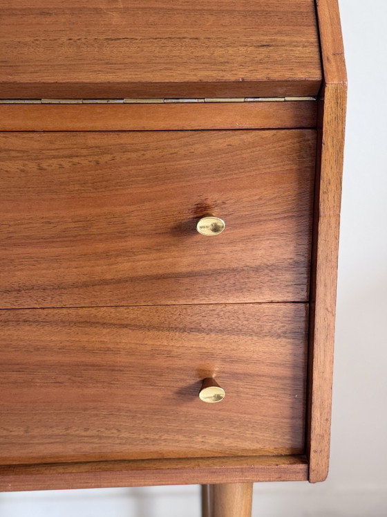 Scrivania-sedia vintage in teak, metà del XX secolo, anni '60 – Scrivanie, Wood (photo 8 of 15)